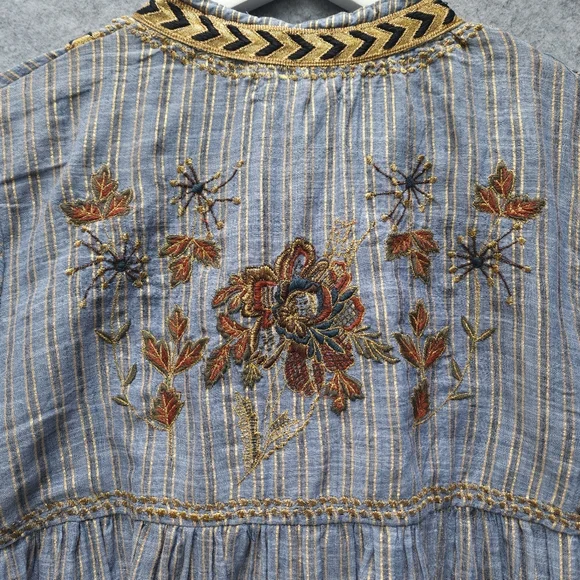 Jot Embroidered Striped Blouse with Tassel Details - Picture 5 of 10